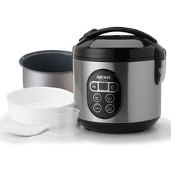 Aroma ARC-914SBD 4-Cup (Uncooked) 8-Cup (Cooked) Digital Rice Cooker and Food Steamer
